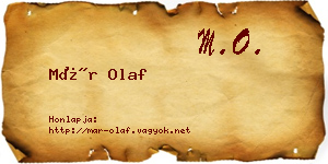 Már Olaf névjegykártya